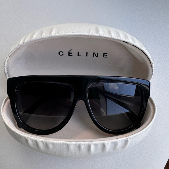 Authentic $500 Celine CL40001I Black Aviator Polarized Sunglasses 60-12-150 - Picture 4 of 7